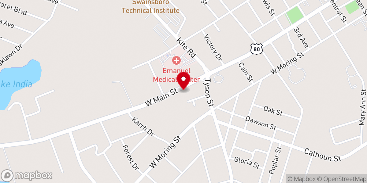 Map showing location of Good Shepherd Episcopal Church