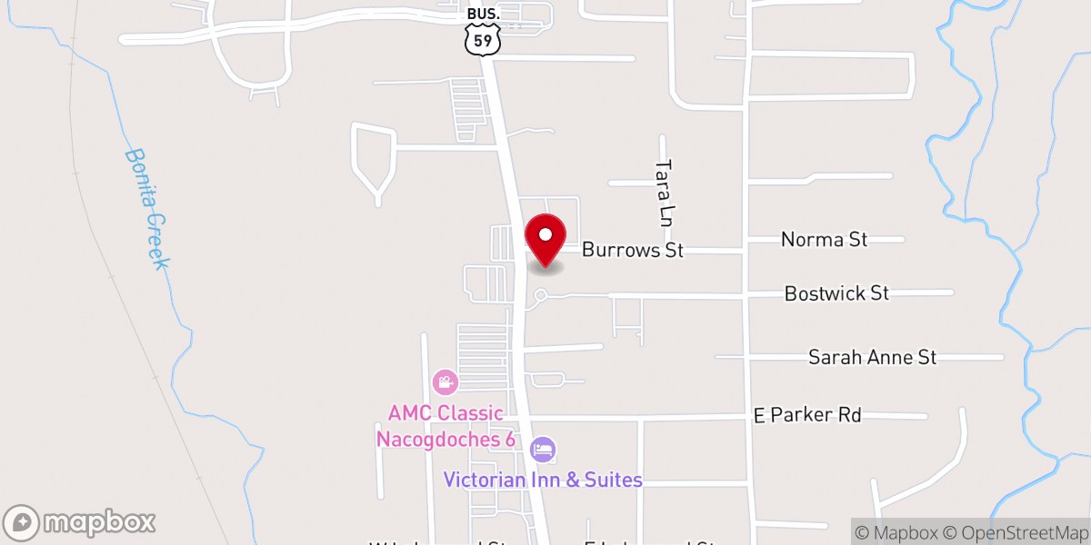 Map showing location of North Street Church of Christ