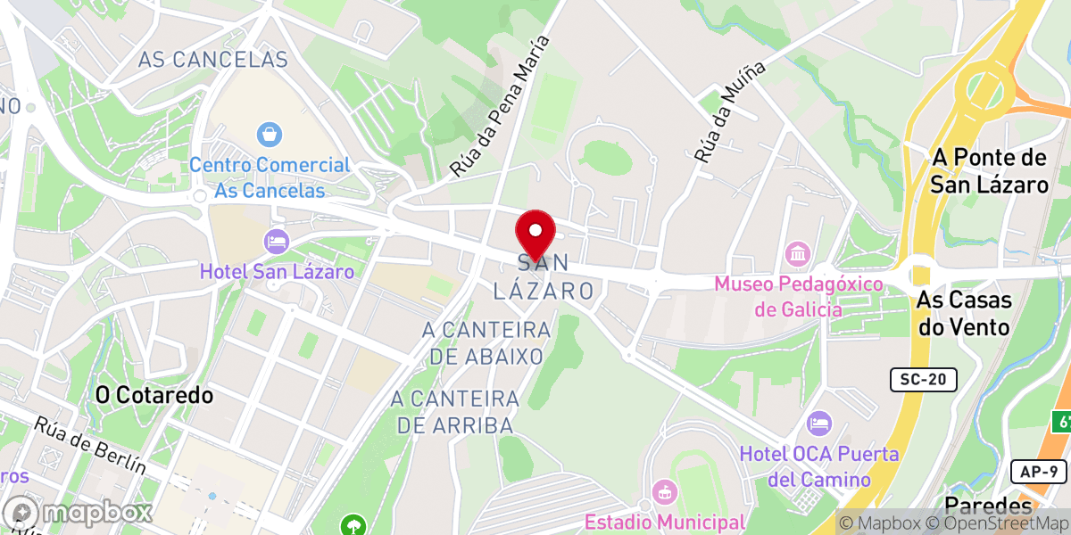 Map showing location of Ermita de San Lázaro