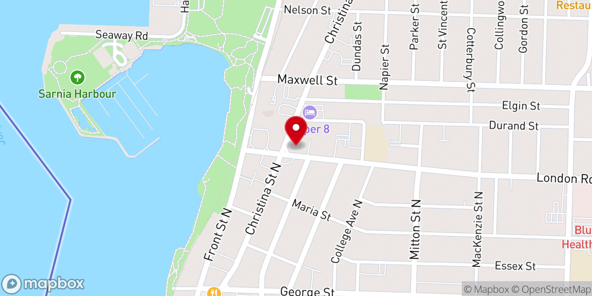 Map showing location of Our Lady of Mercy Catholic Church
