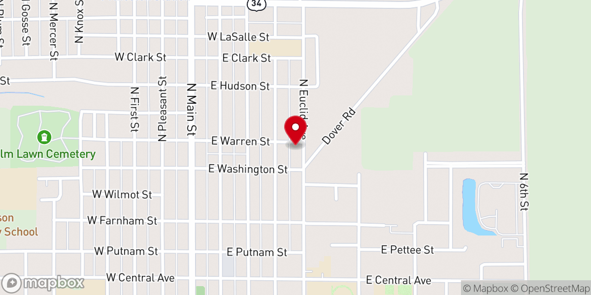 Map showing location of Enberg Edward H