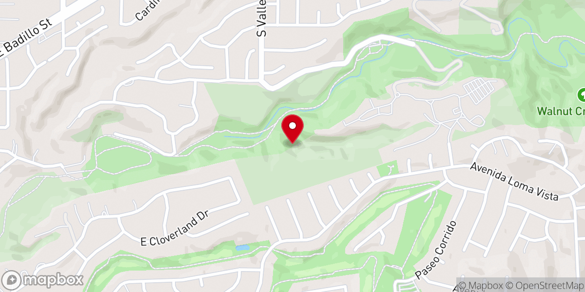 Map showing location of Walnut Creek Community Regional Park