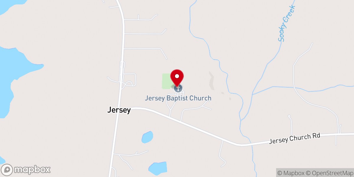 Map showing location of Jersey Baptist Church