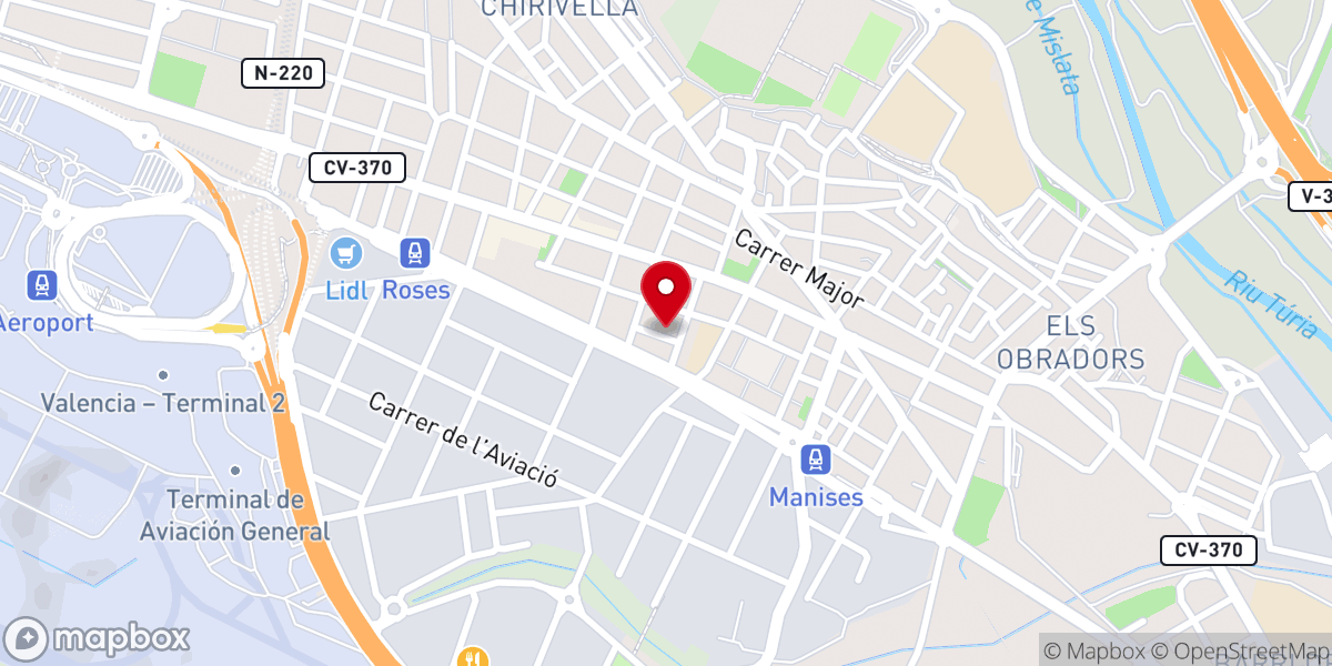 Map showing location of IPUE Manises - Iglesia Pentecostal Unida en Europa