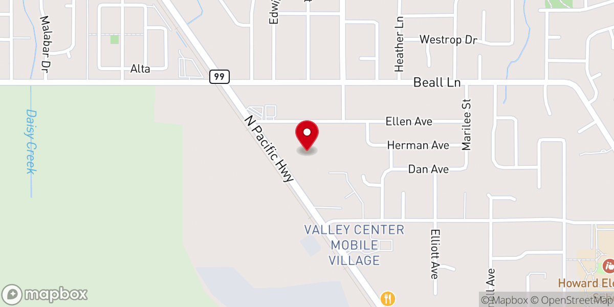 Map showing location of Table Rock Food Pantry