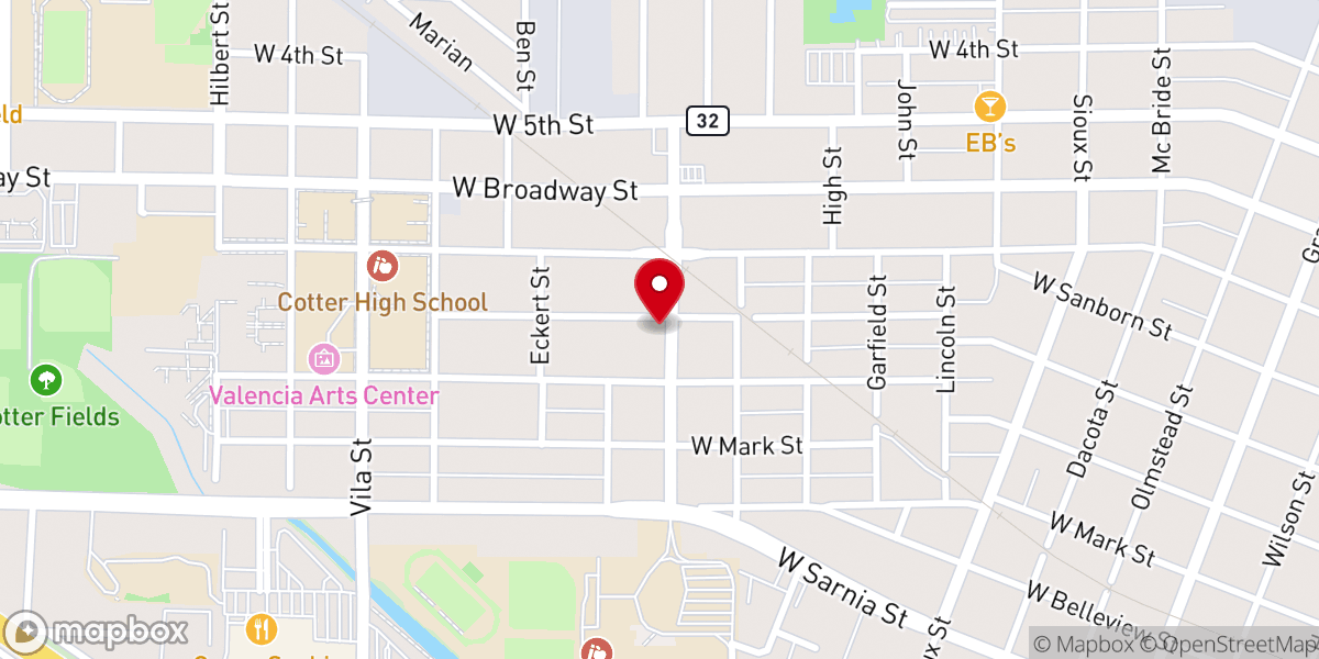 Map showing location of Immanuel United Methodist Church