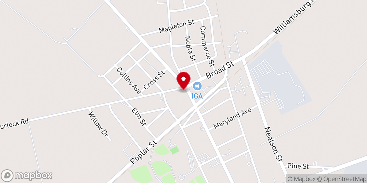 Map showing location of Unity-Washington United Methodist Church