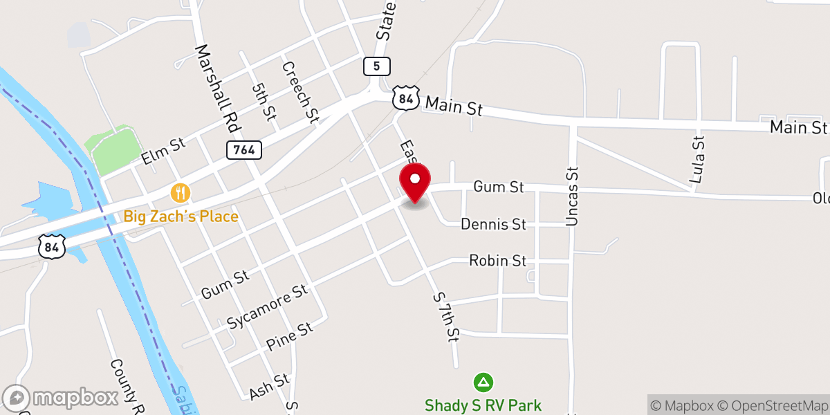 Map showing location of First Baptist Church of Logansport