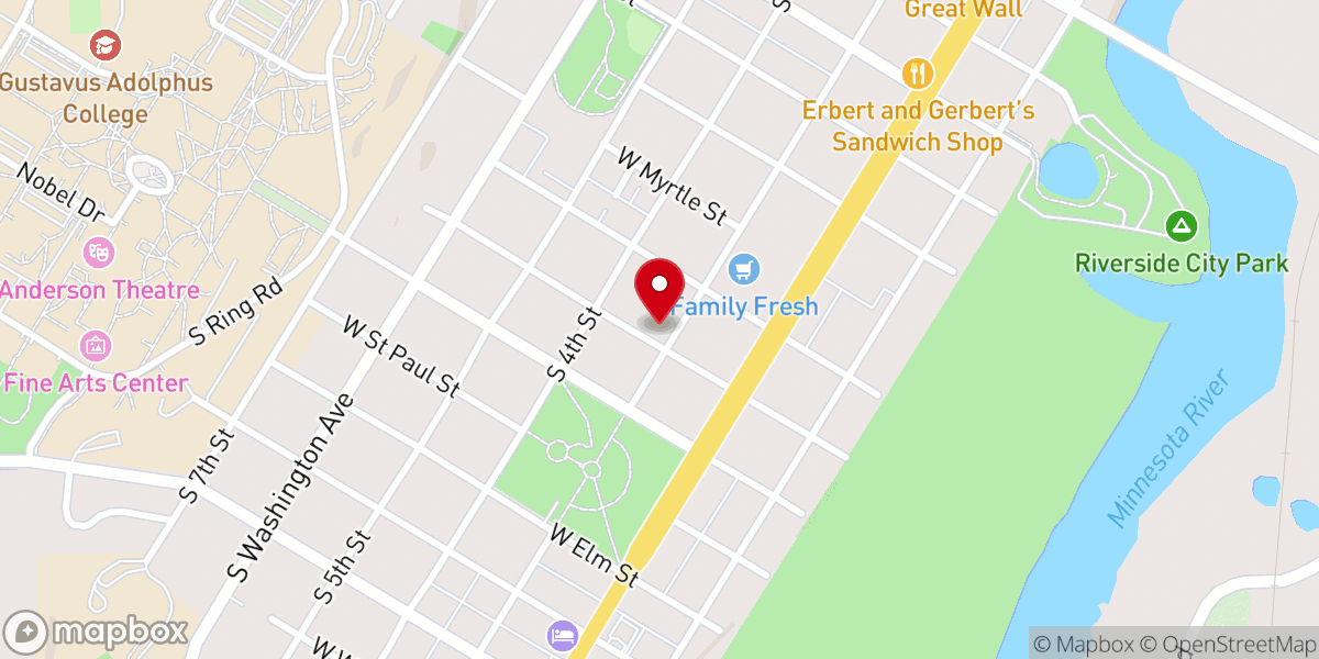 Map showing location of Union Presbyterian Church