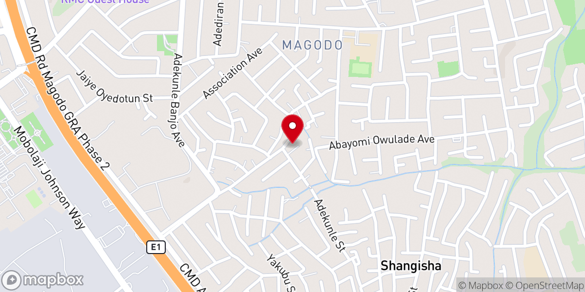 Map showing location of Grace Chapel Methodist Church Magodo