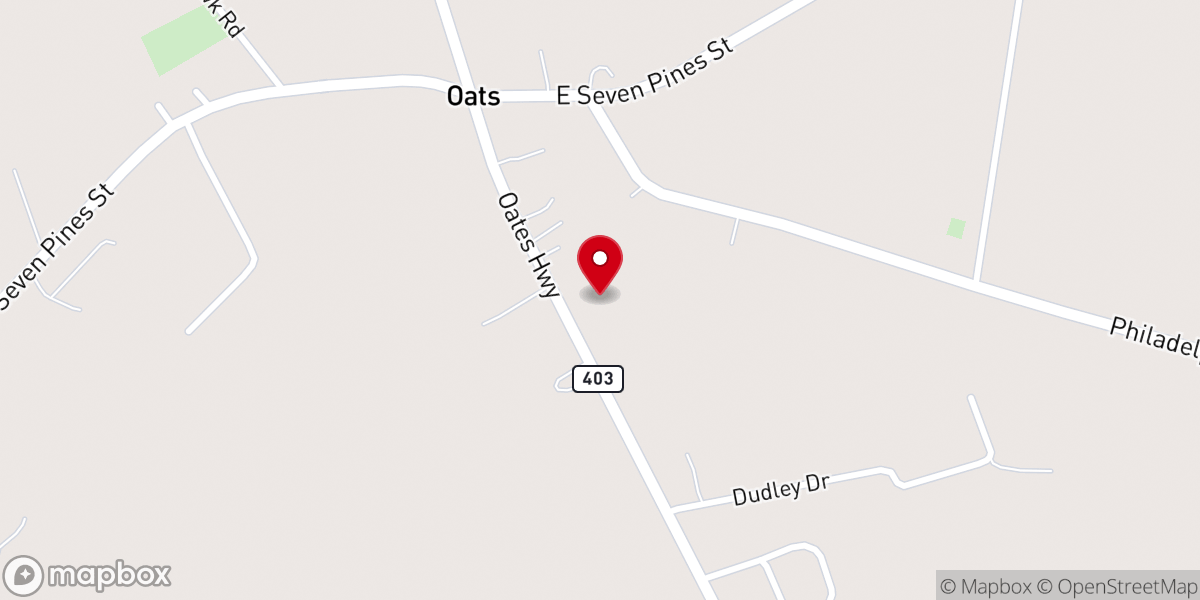 Map showing location of New Life Worship Center