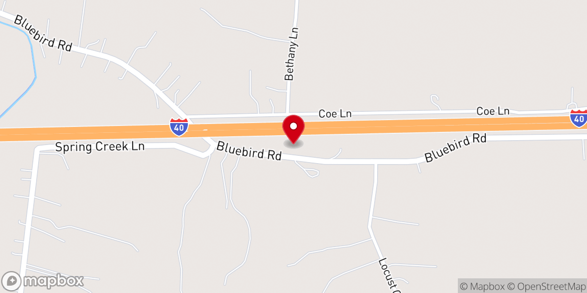 Map showing location of Bethany Church