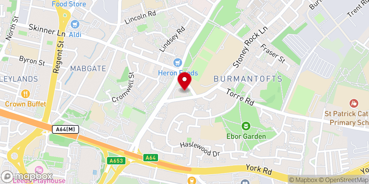 Map showing location of Christ Embassy (Loveworld Leeds Central DSP UKZ1)