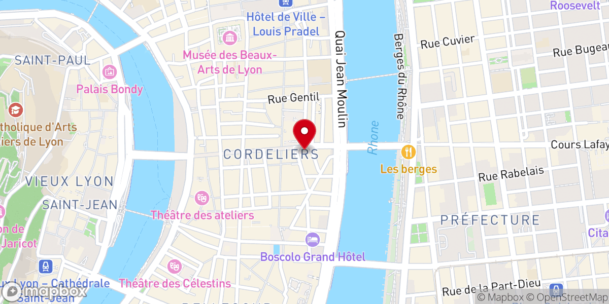 Map showing location of Basilique Saint-Bonaventure de Lyon