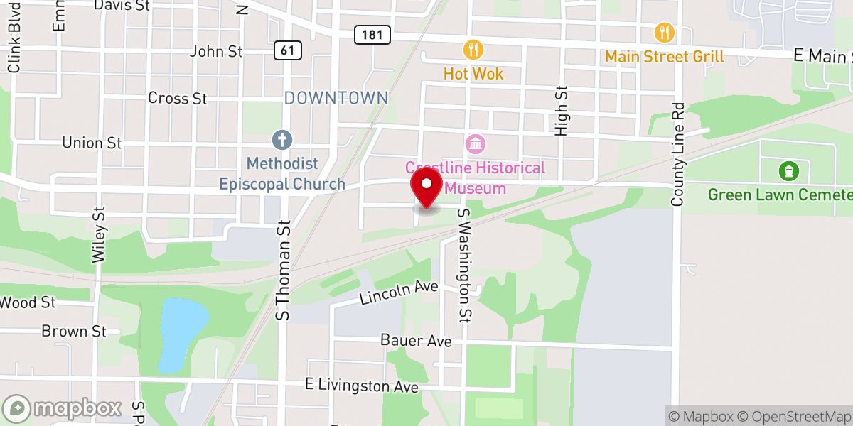 Map showing location of New Vision Church of God of Prophecy