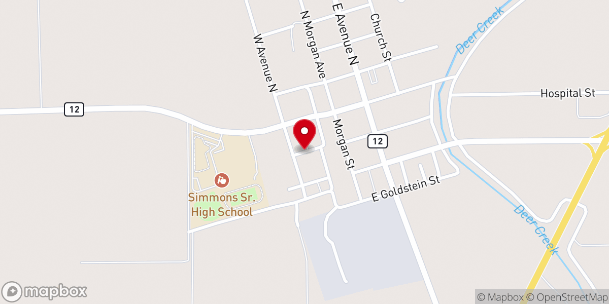 Map showing location of New Bethel MB Church
