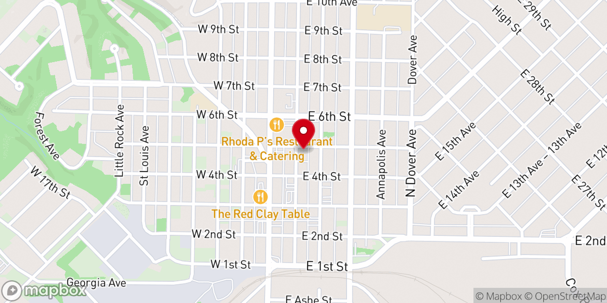 Map showing location of Providence Gospel Church