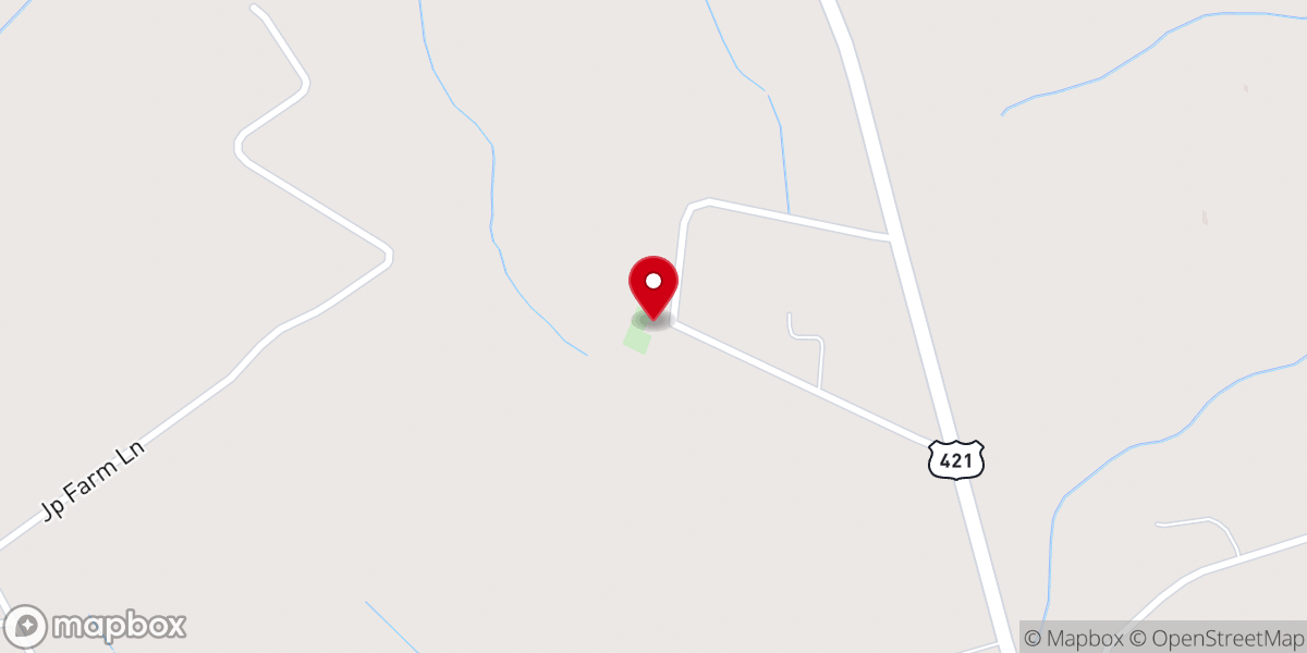 Map showing location of Running Branch Church