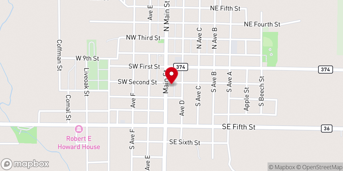 Map showing location of Cross Plains City Hall