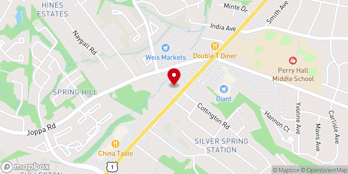 Map showing location of PCEA Baltimore Church