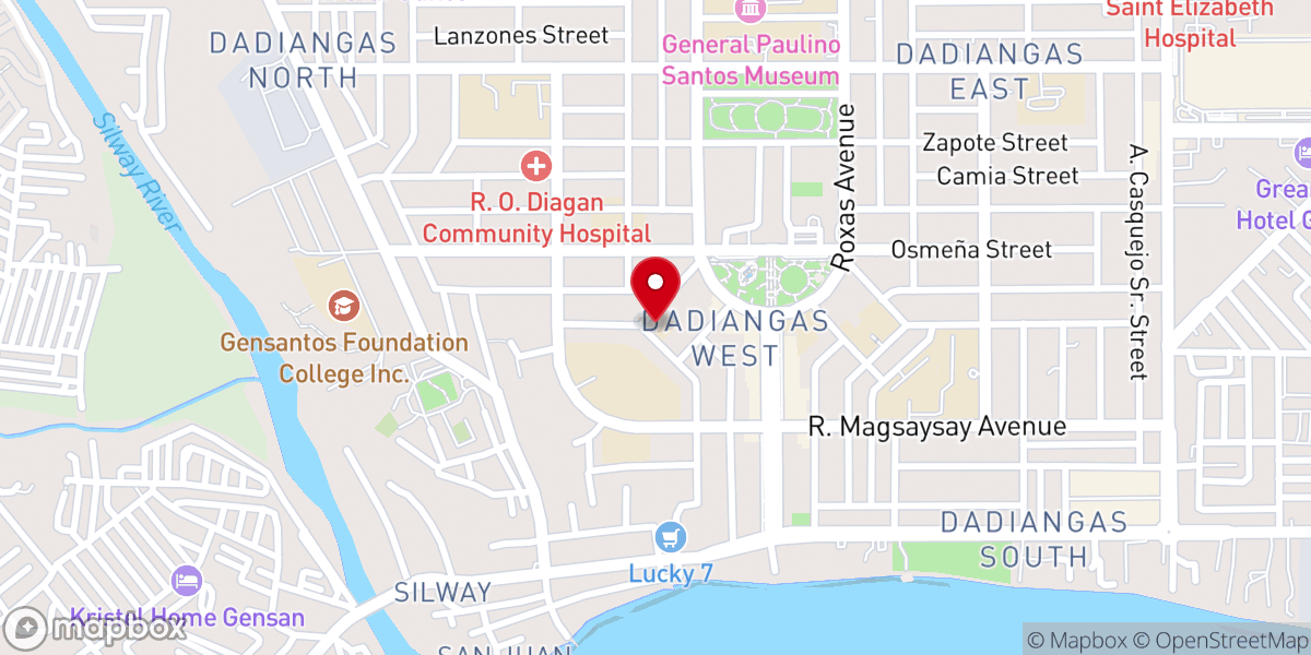 Map showing location of GSC Central Seventh-Day Adventist Church