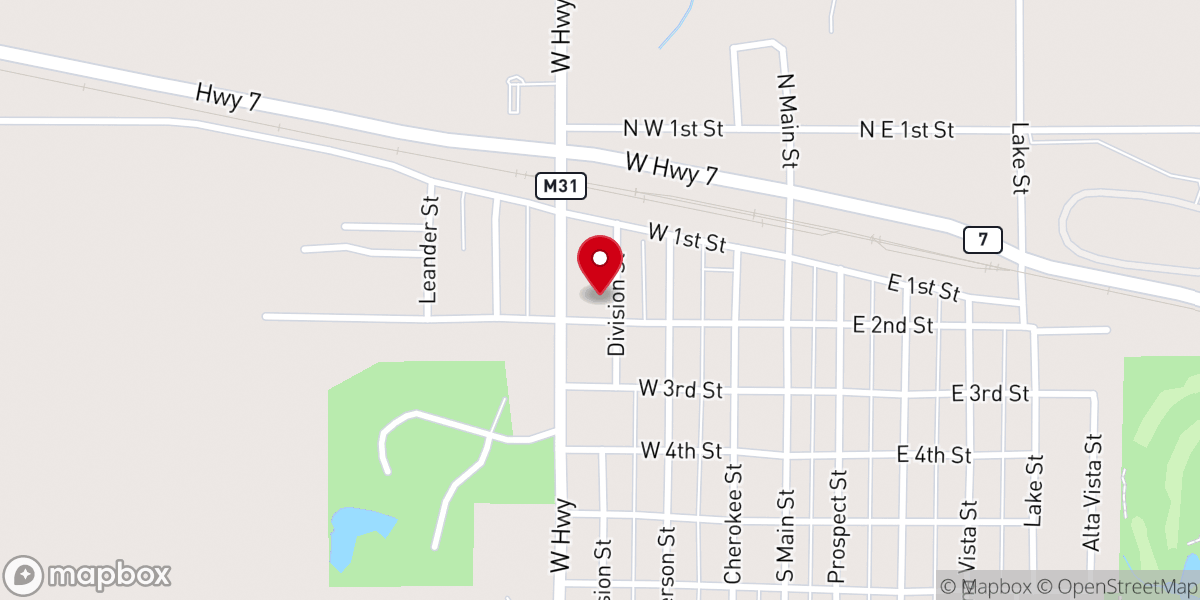Map showing location of Trinity Lutheran Church