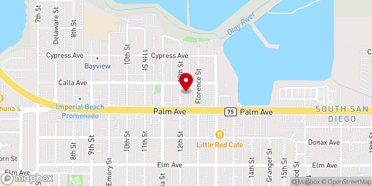 Map showing location of Upper Room Church