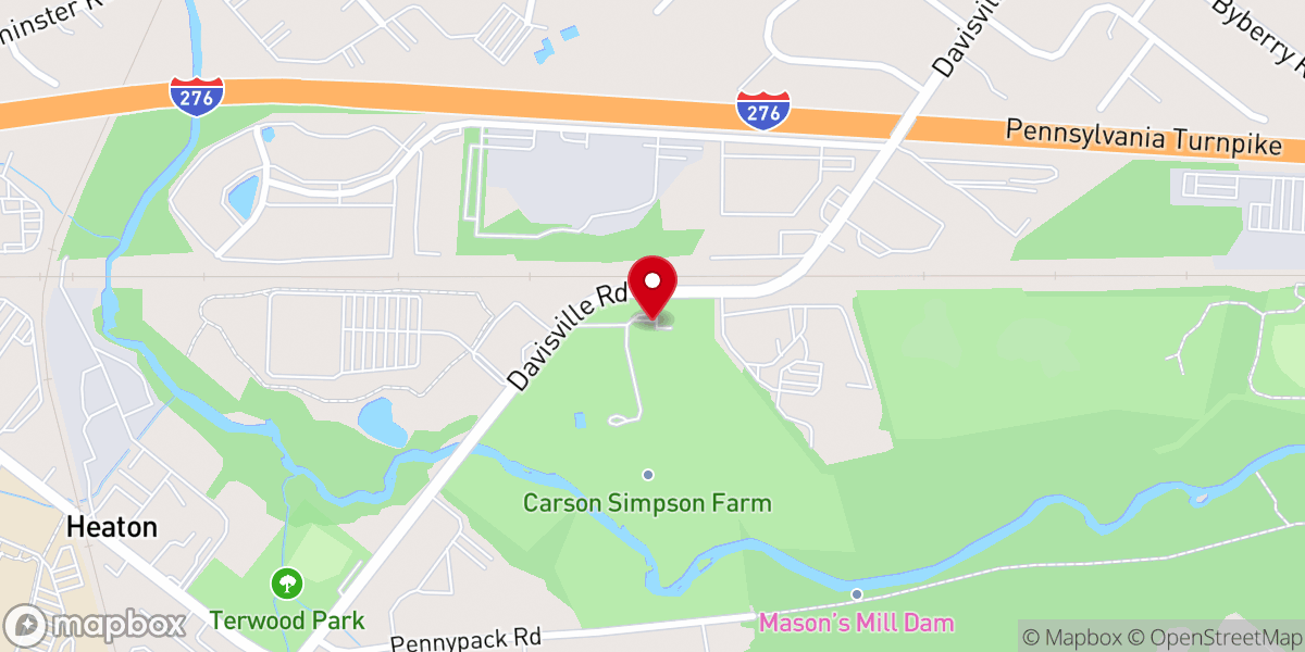 Map showing location of Carson Simpson Farm Christian Camp