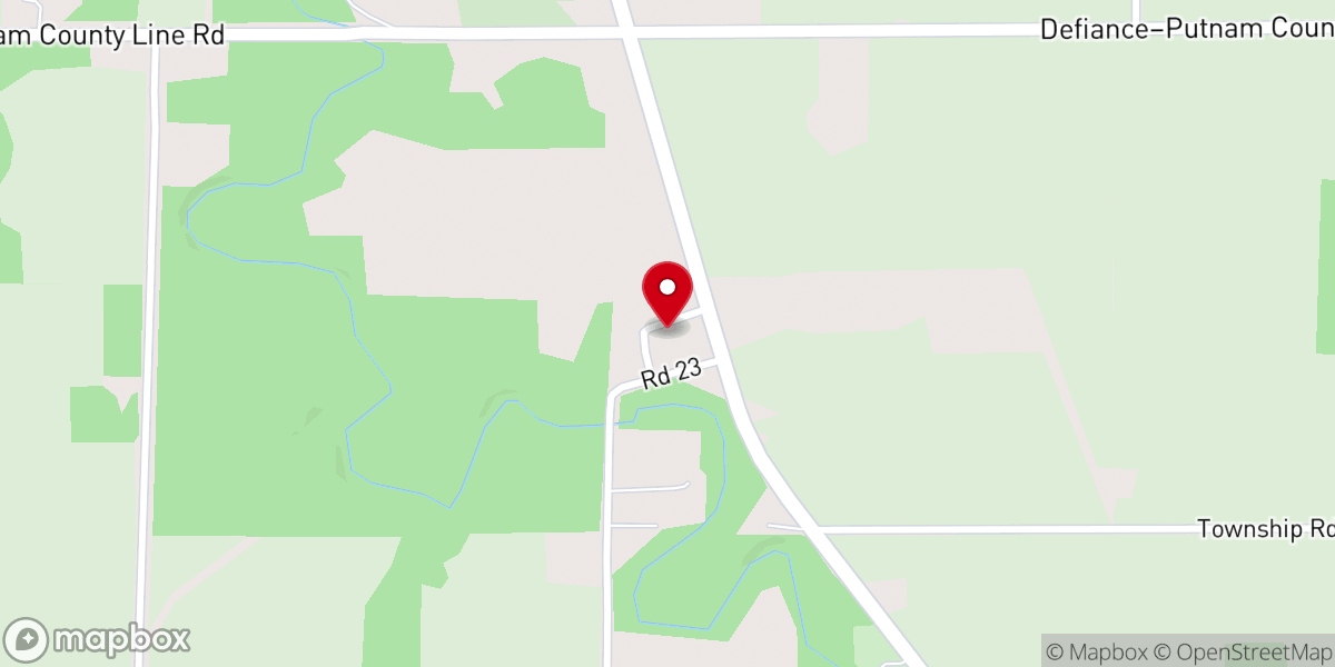 Map showing location of North Mount Zion Church