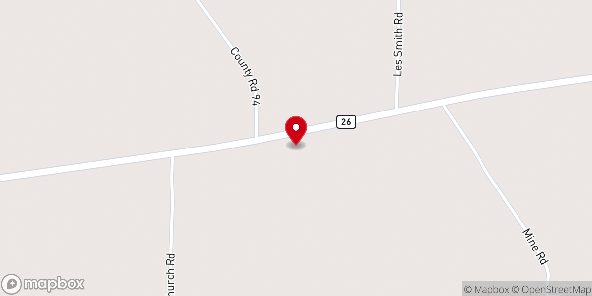 Map showing location of Corinth United Methodist Church