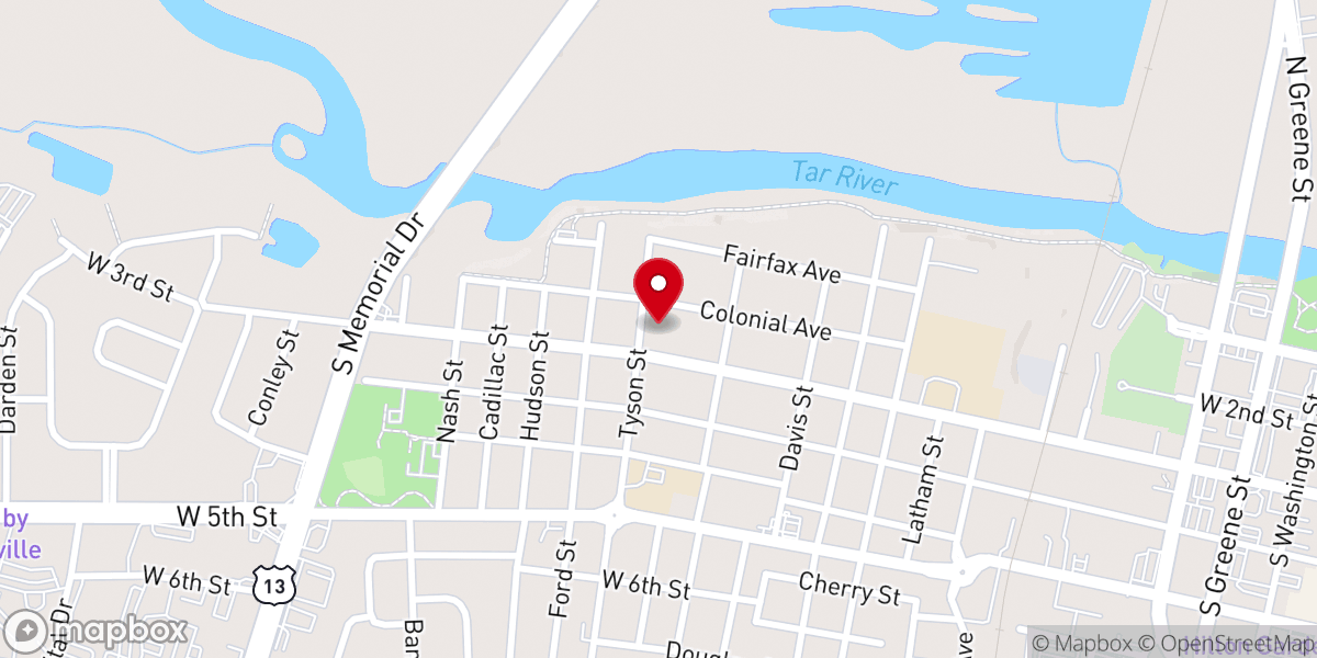 Map showing location of York Memorial A.M.E. Zion Church