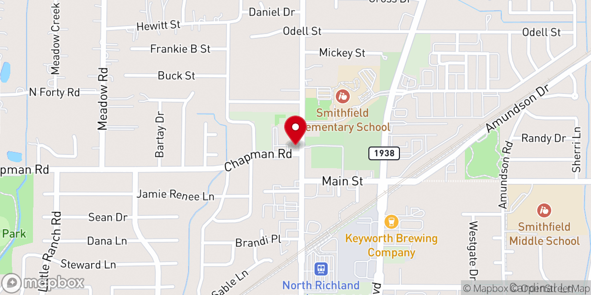 Map showing location of Smithfield Methodist Church