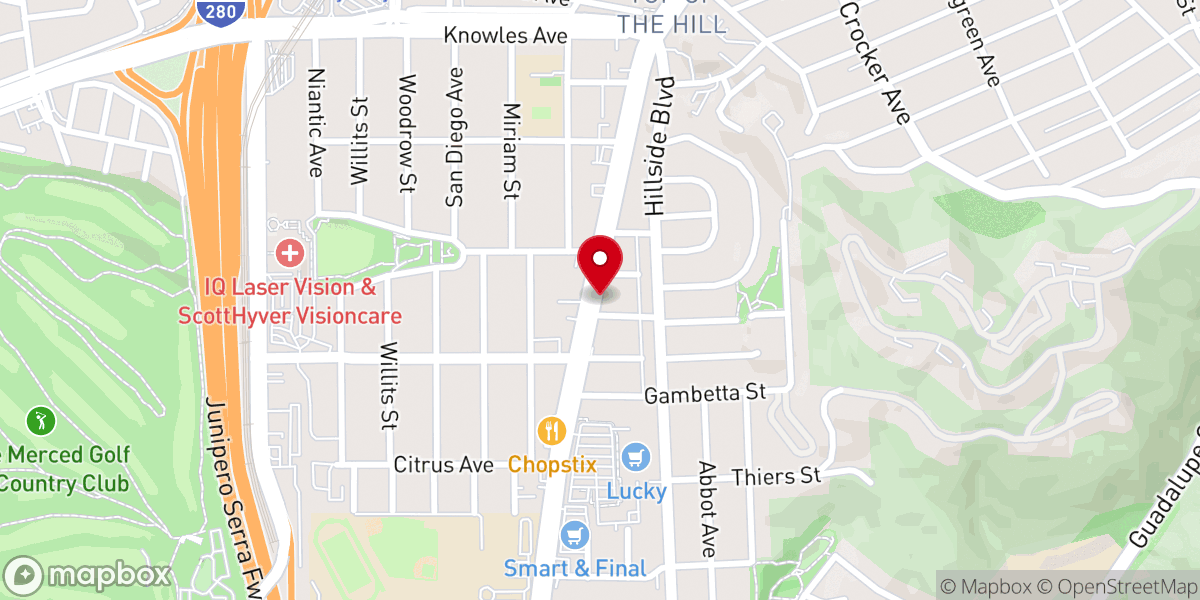 Map showing location of Jesus Is Lord Church