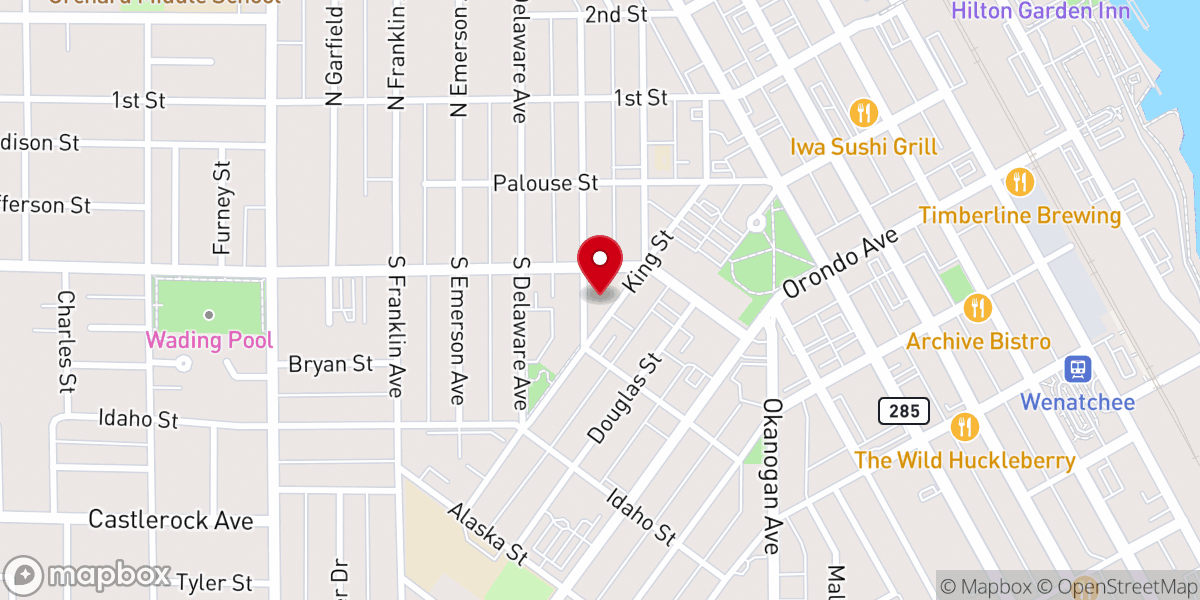 Map showing location of St Lukes Episcopal Church