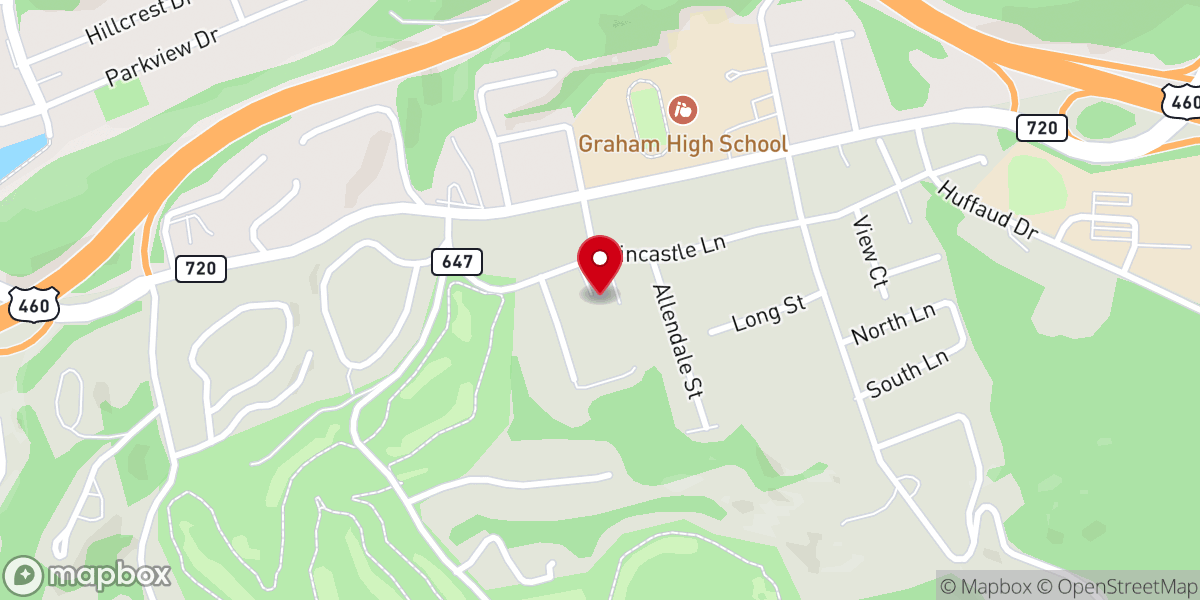 Map showing location of Fincastle Lane First Church of God