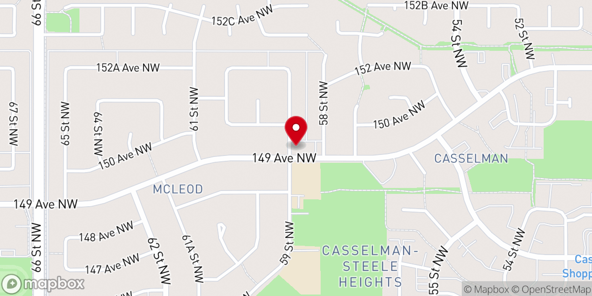 Map showing location of Steele Heights Baptist Church