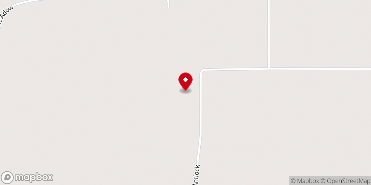 Map showing location of Antioch Church