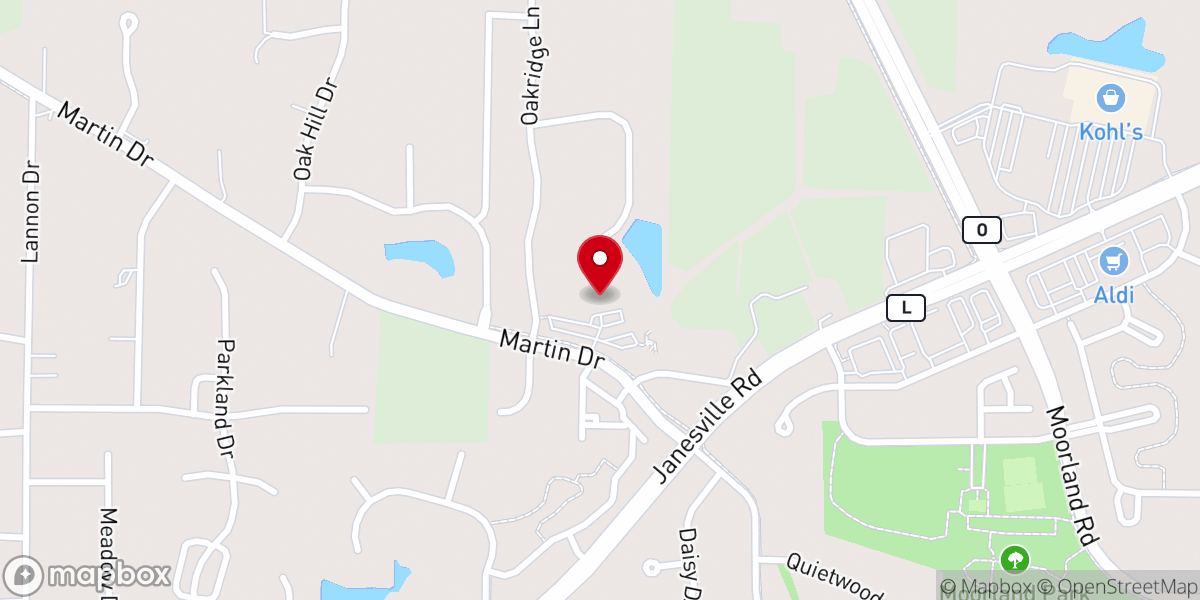 Map showing location of Atonement Lutheran Church