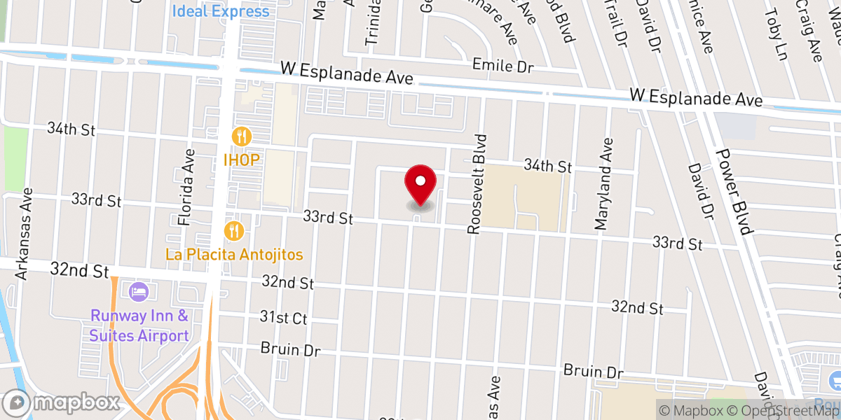 Map showing location of Saint Jerome Catholic Church Food Pantry - Food Distribution Center