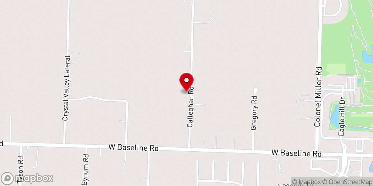 Map showing location of Labanah Baptist Church