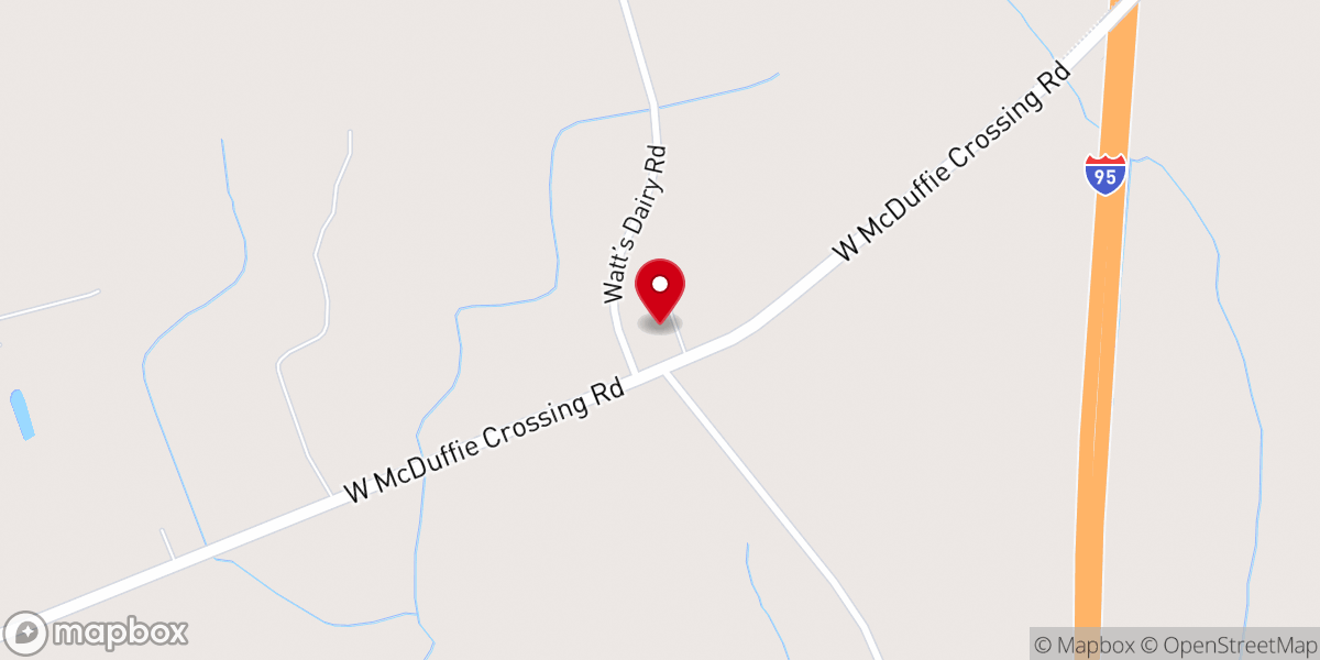 Map showing location of Cedar Grove Missionary Baptist Church