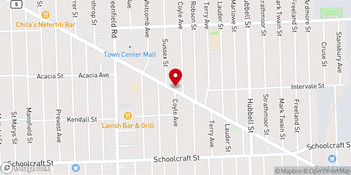 Map showing location of Greater Marion Missionary Baptist Church