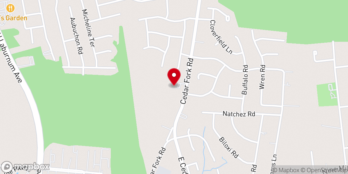 Map showing location of East Gate Baptist Church