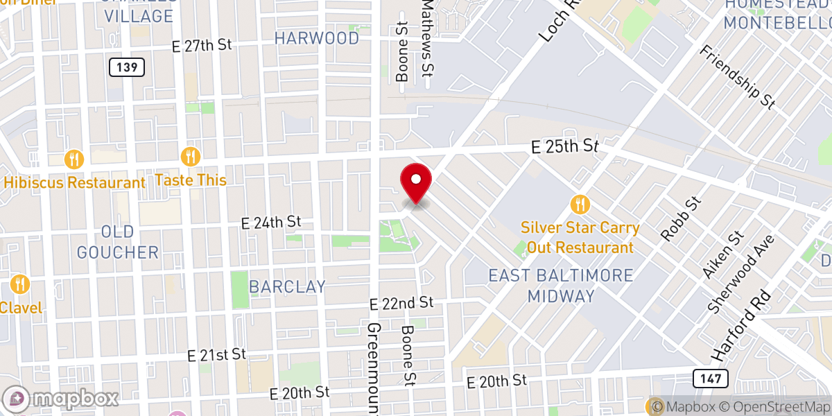 Map showing location of Jerusalem Temple Baptist Church Inc