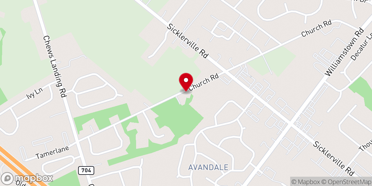 Map showing location of St James Christian Church