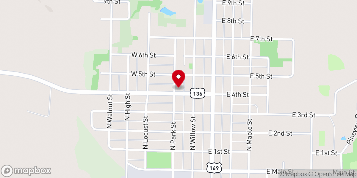 Map showing location of Stanberry United Methodist Church