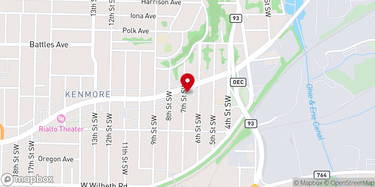 Map showing location of Church On the Boulevard