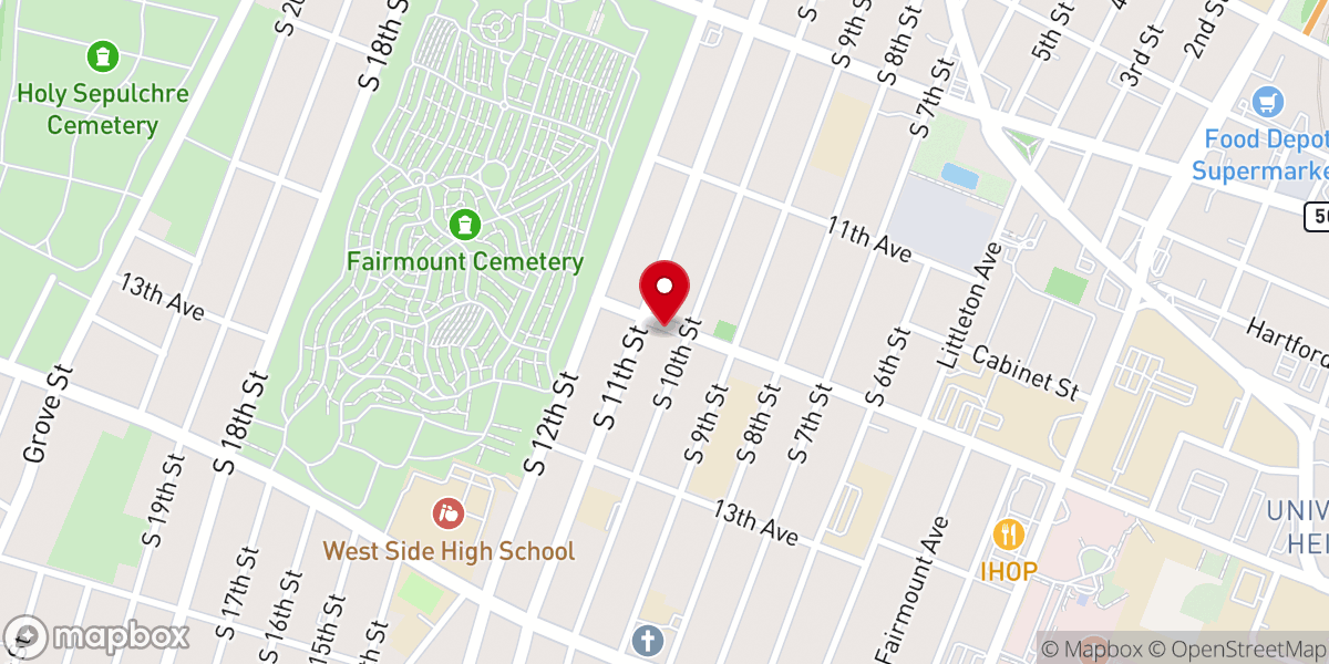 Map showing location of Welcome Baptist Church