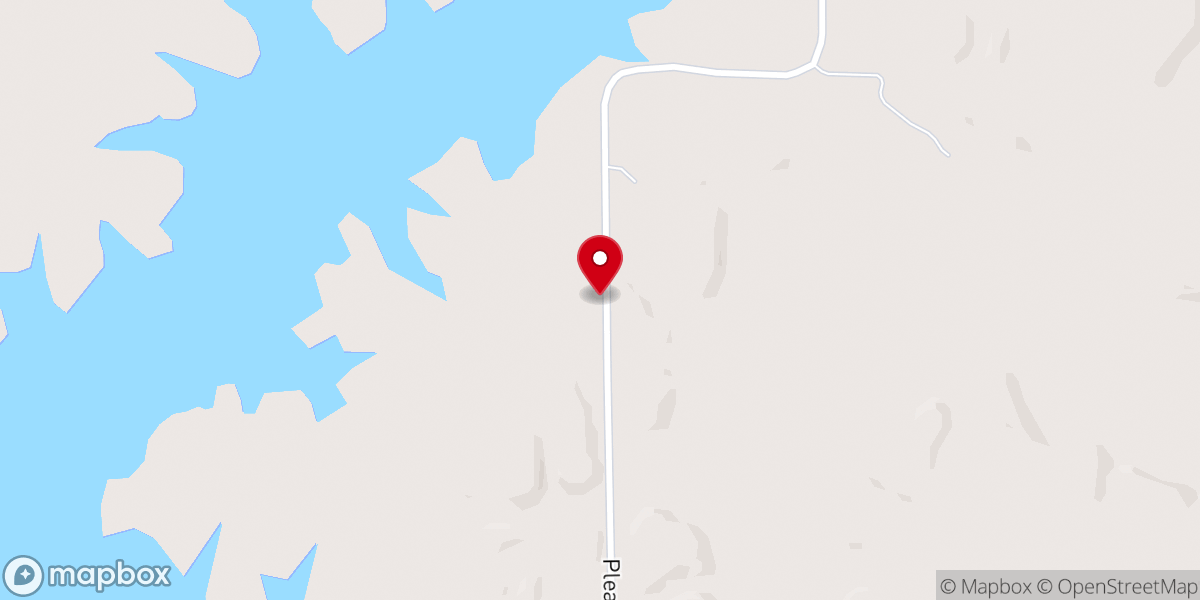 Map showing location of Pleasant Dale Baptist Church