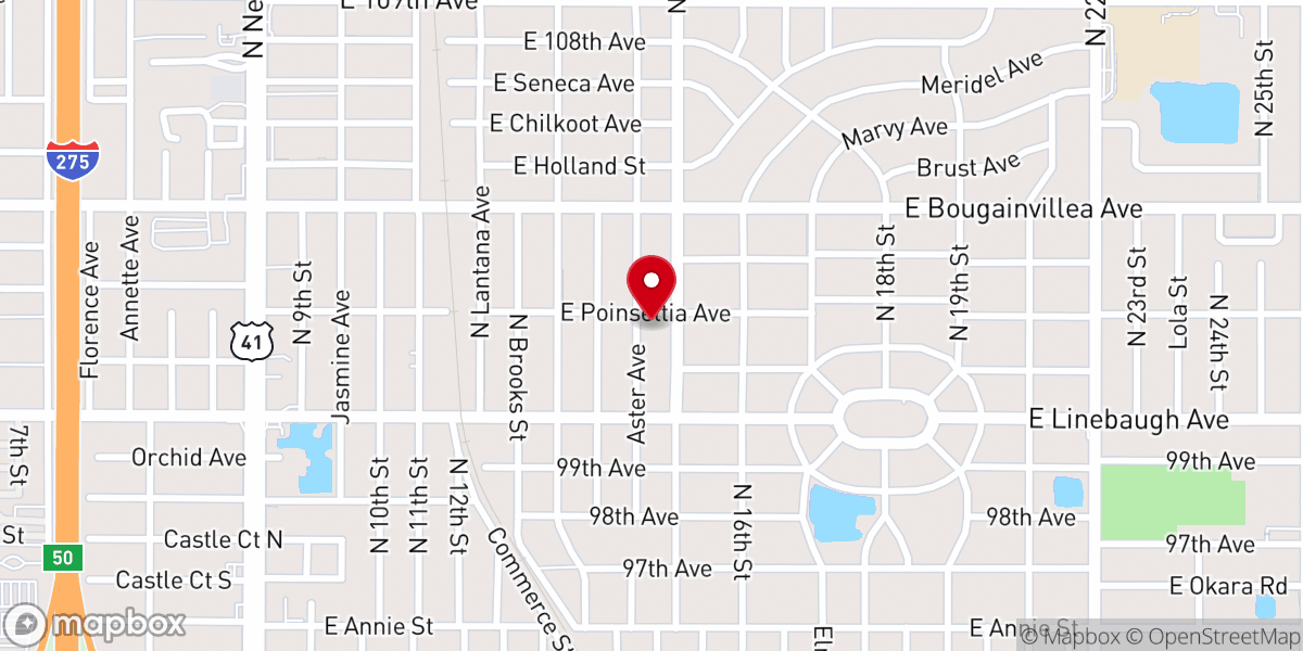Map showing location of The Way Church of Tampa Bay